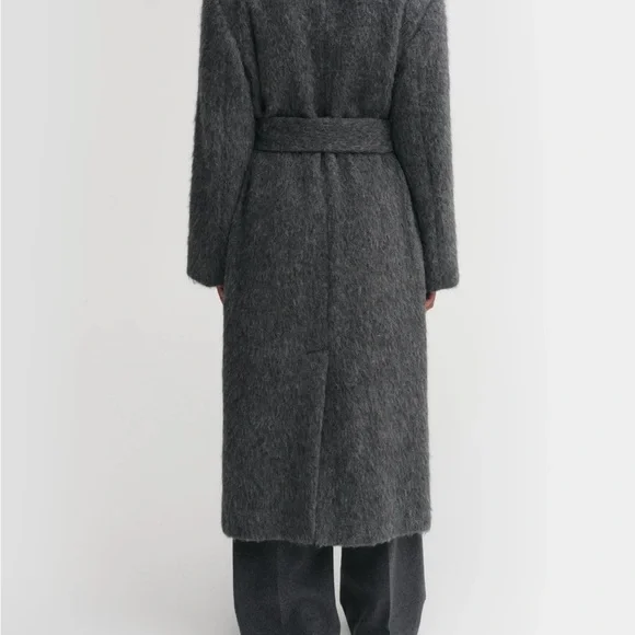 Gray Wool Blend Women's Coat